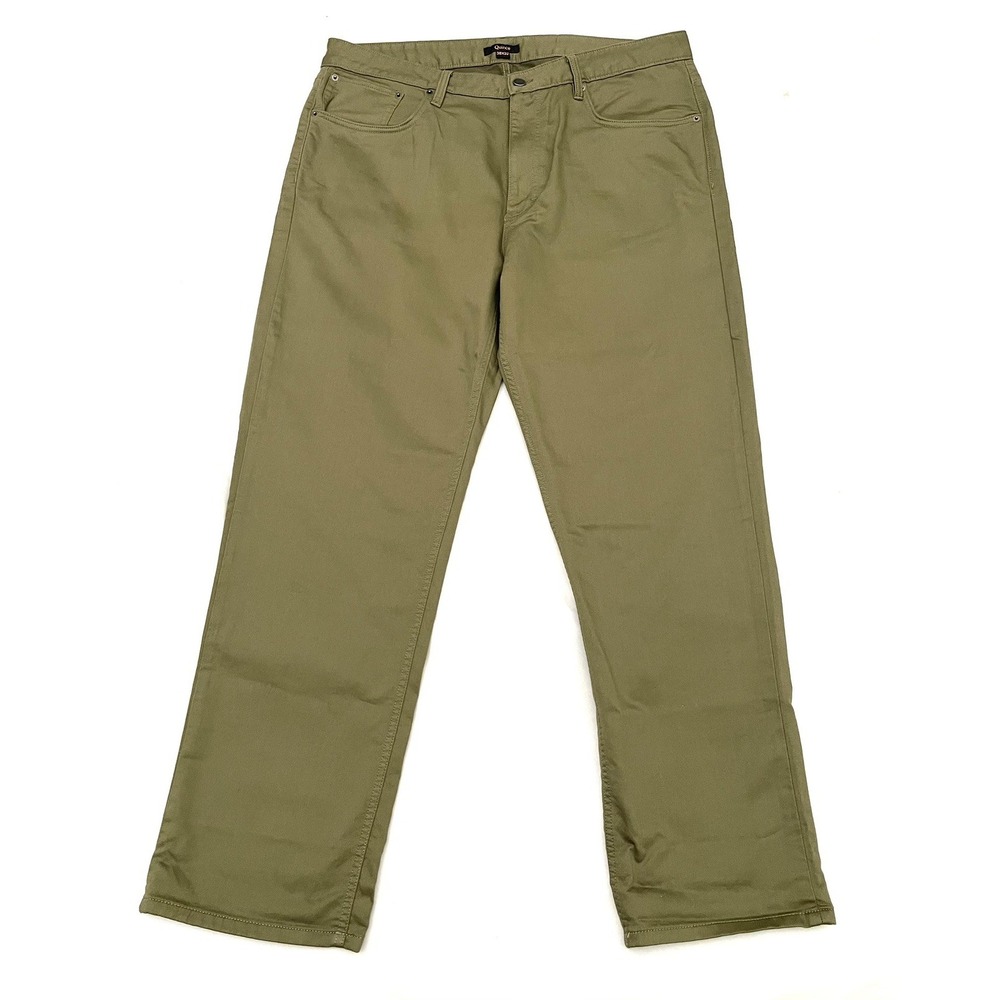 Quince Mens Comfort Stretch Traveler 5-Pocket Pants Straight Olive‎ 38X32